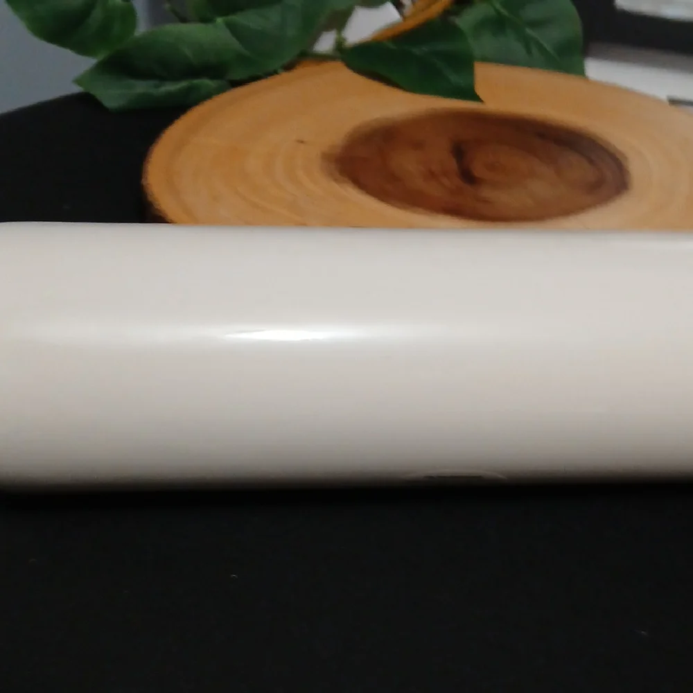 Rae Dunn White Ceramic Rolling Pin with Wooden Handles